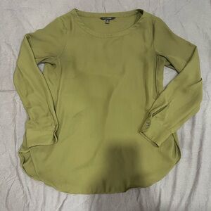 Banana Republic Olive Green Long Sleeve Blouse